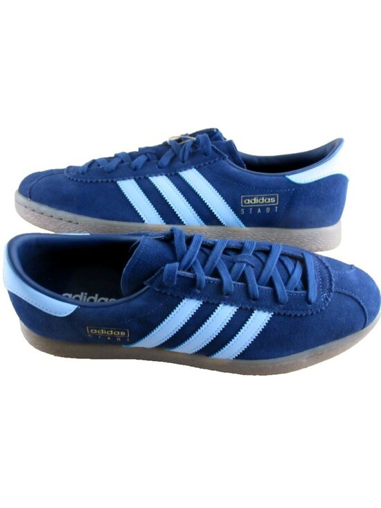 adidas Other - Adidas Originals Men's STADT Suede Indigo Navy Gum Sneakers Sizes NIB JQ9008